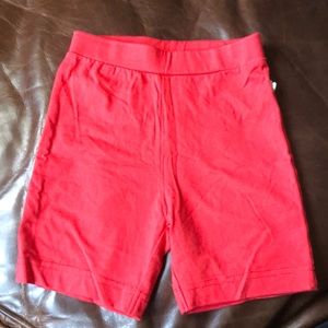 Organic living crafts cotton lounge shorts red